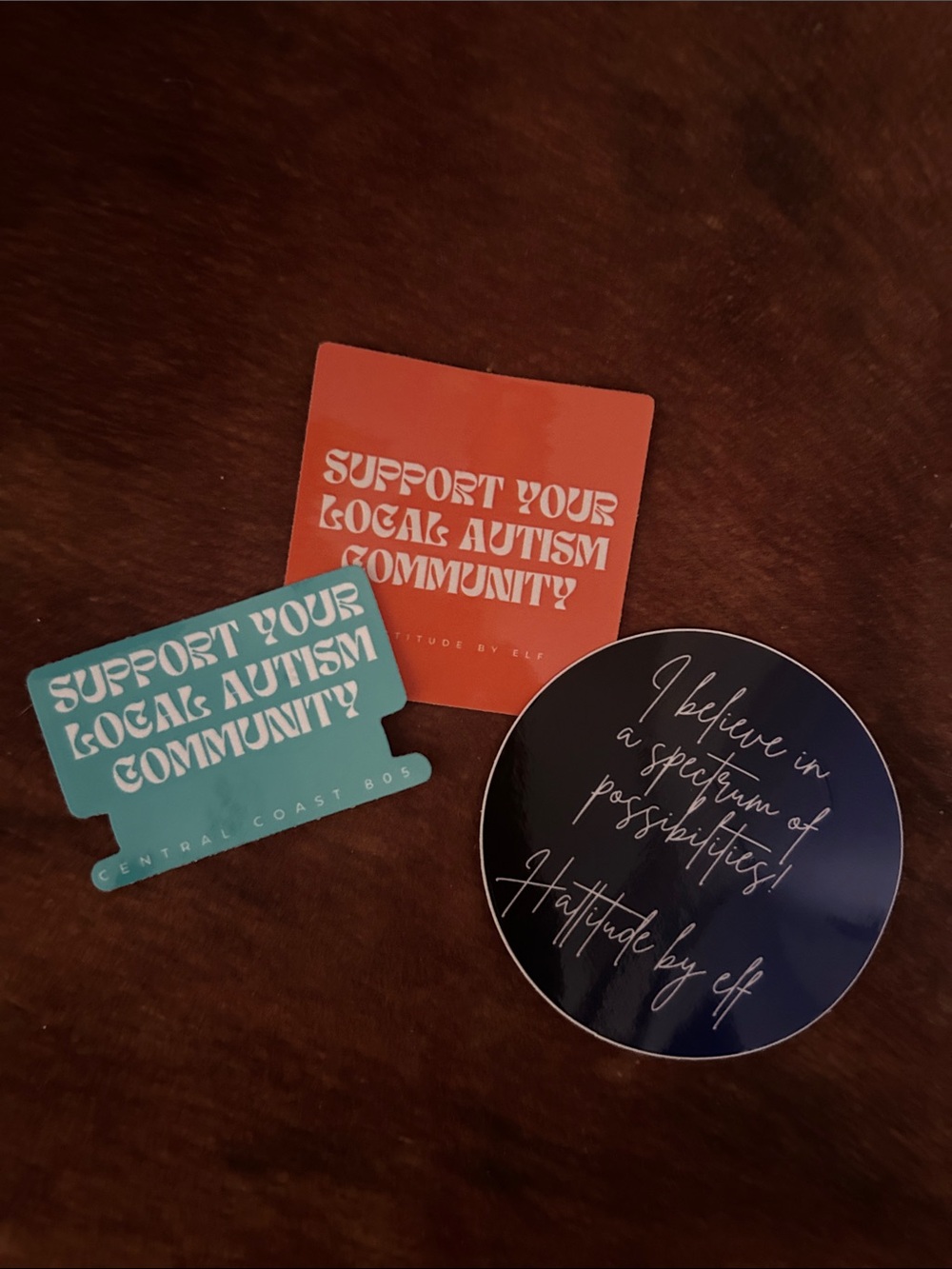 Support Your Local Autism Community Sticker Pack - Blue, Red, Navy